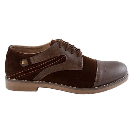 Pantofi Casual Barbatesti Maro cu insertii