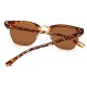 Ochelari de soare Clubmaster Retro Maro - Maro animal print