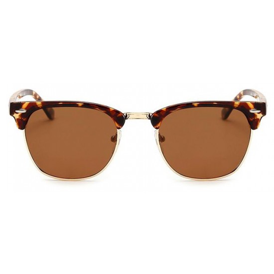 Ochelari de soare Clubmaster Retro Maro - Maro animal print