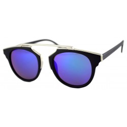 Ochelari de soare Wayfarer Passenger ZS Albastru reflexii cu Negru/Argintiu