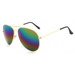 Ochelari de soare Aviator  - 3 nuante cu reflexii - Gold