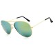 Ochelari de soare Aviator Verde cu reflexii cu Auriu, Polarizati