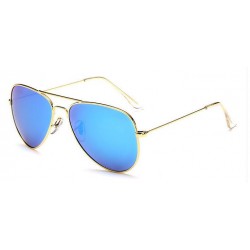 Ochelari de soare Aviator Bleu cu Auriu