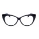 Ochelari tip rame cu lentile transparente Ochi de pisica Cat eye Negru