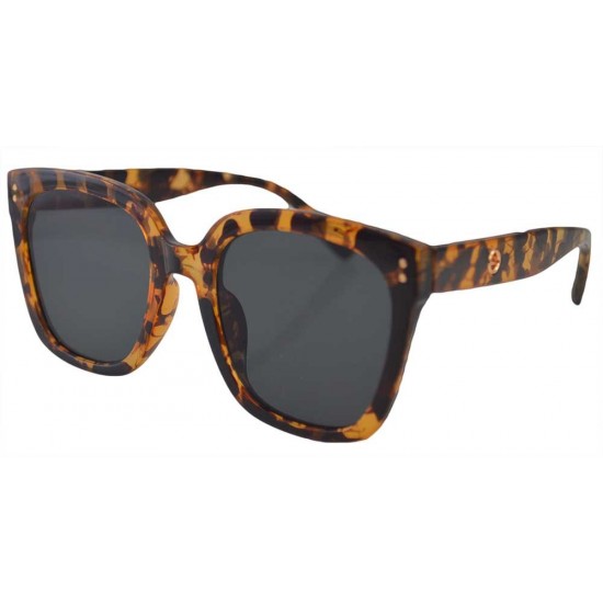 Ochelari de Soare Dama Rectangular Oversized Maro Leopard