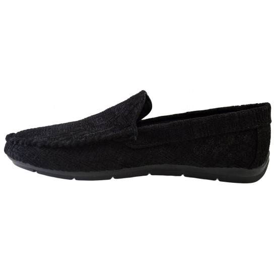 Mocasini barbati, Negri, din material textil