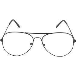 Ochelari de soare cu lentile transparente, protectie UV400 , Aviator, Negru