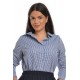 Camasa Dama Poplin Albastra cu Carouri Vichy Camasa Dama Poplin Albastra cu Carouri Vichy