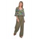 Pantaloni dama, Largi Palazzo, Kaki Pantaloni dama, Largi Palazzo, Kaki