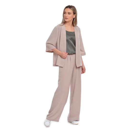 Kimono Dama, Bej, Model Uni Kimono Dama, Bej, Model Uni