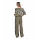Pantaloni dama, Largi Palazzo, Kaki Pantaloni dama, Largi Palazzo, Kaki