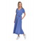 Rochie Dama Albastra Lunga cu Buzunare Rochie Dama Albastra Lunga cu Buzunare