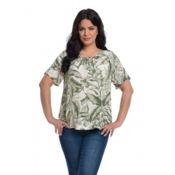 Bluza Dama, Model Floral Verde