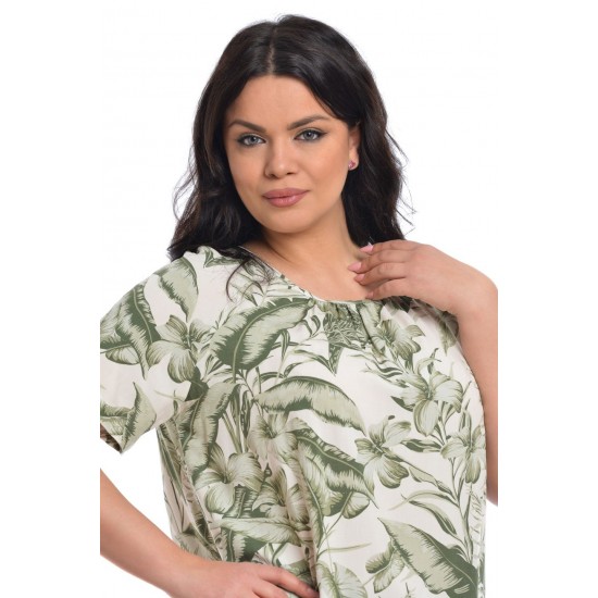Bluza Dama, Model Floral Verde