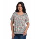 Bluza Dama, Model Floral, Roz Verde Bluza Dama, Model Floral, Roz Verde
