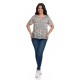 Bluza Dama, Model Floral, Roz Verde Bluza Dama, Model Floral, Roz Verde