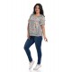 Bluza Dama, Model Floral, Roz Verde Bluza Dama, Model Floral, Roz Verde