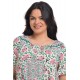 Bluza Dama, Model Floral, Roz Verde