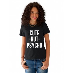 Tricou dama negru - Cute But PSYCHO