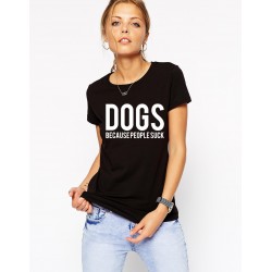 Tricou dama negru - DOGS