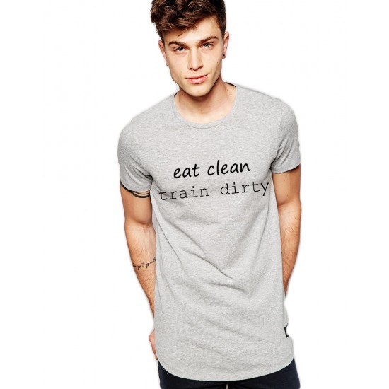 Tricou gri barbati - Eat Clean Train Dirty