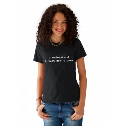 Tricou dama negru -  I understand