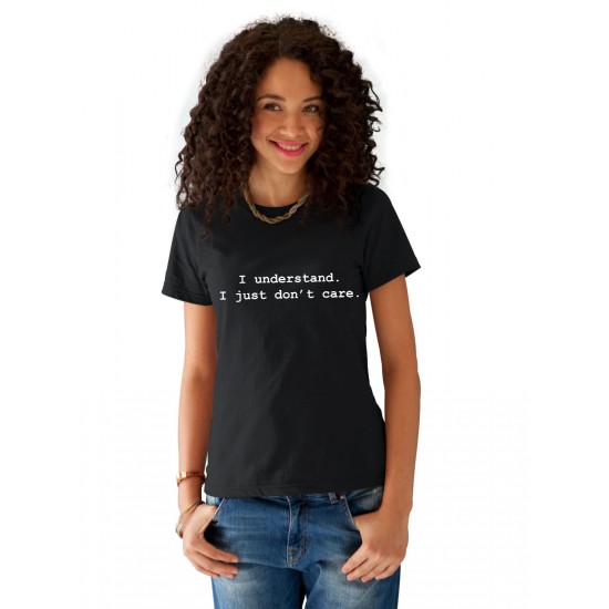 Tricou dama negru -  I understand