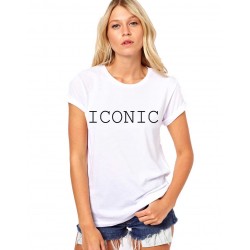 Tricou dama alb -  ICONIC