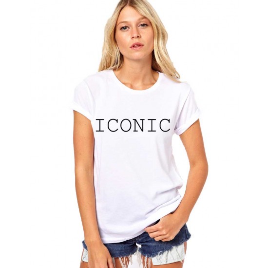 Tricou dama alb -  ICONIC