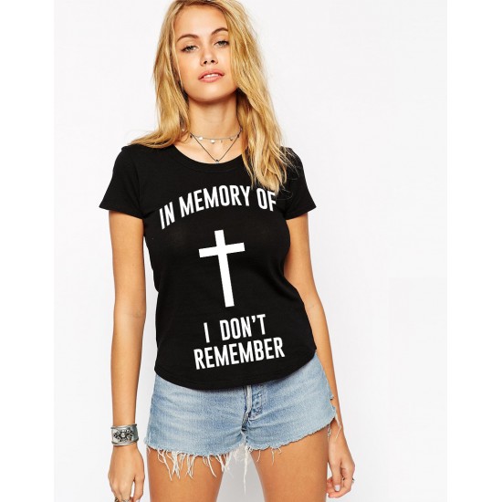 Tricou dama negru - In memory 