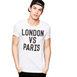 Tricou alb barbati - London vs Paris