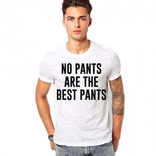 Tricou alb barbati - No pants