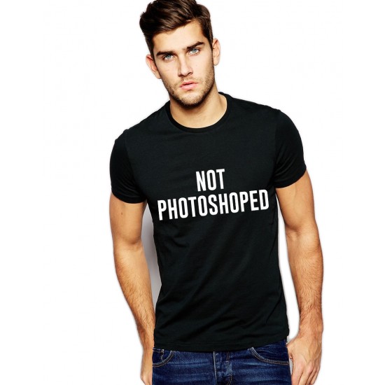 Tricou negru barbati  - Not Photoshoped