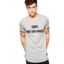 Tricou gri barbati - Sorry, i only date models