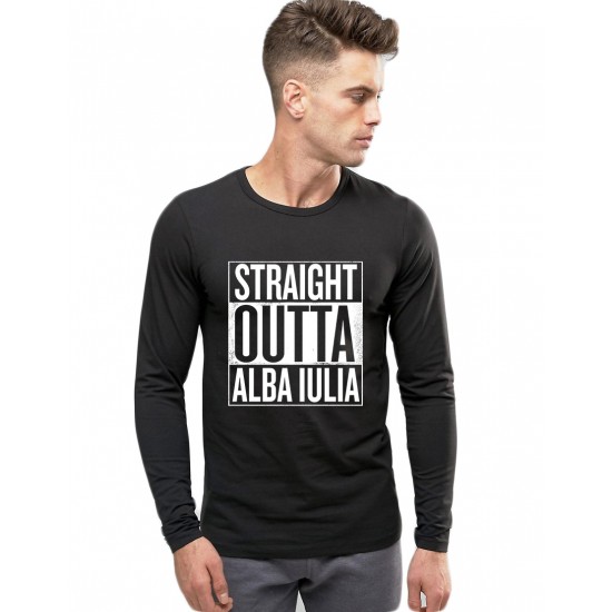 Bluza barbati neagra - Straight Outta Alba Iulia