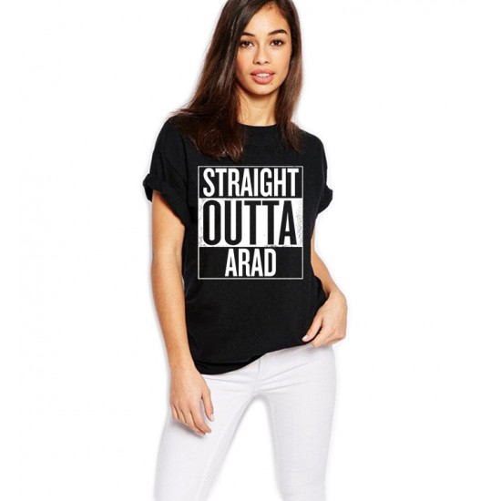 Tricou dama negru - Straight Outta Arad