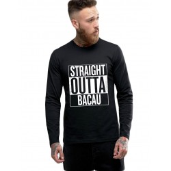 Bluza barbati neagra - Straight Outta Bacau