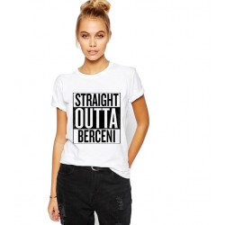 Tricou dama alb -  Straight Outta Berceni