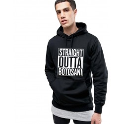 Hanorac Barbati Negru - Straight Outta Botosani