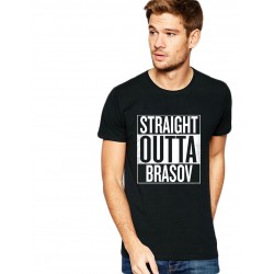 Tricou negru barbati - Straight Outta Brasov