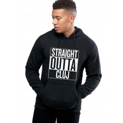 Hanorac Barbati Negru - Straight Outta Cluj