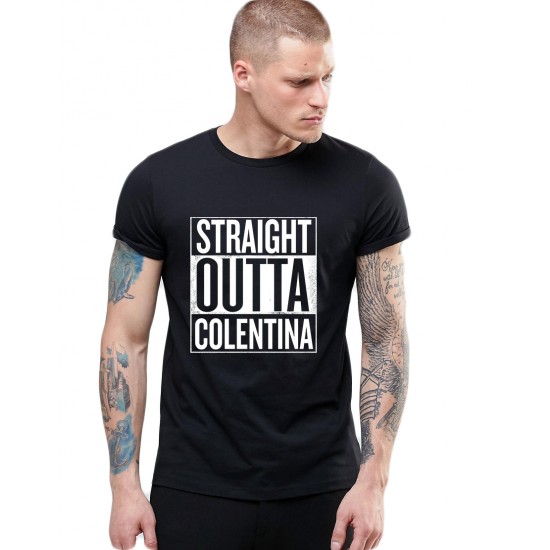 Tricou negru barbati - Straight Outta Colentina