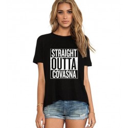 Tricou dama negru - Straight Outta Covasna