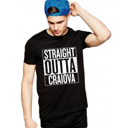 Tricou negru barbati - Straight Outta Craiova