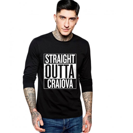 Bluza barbati neagra - Straight Outta Craiova