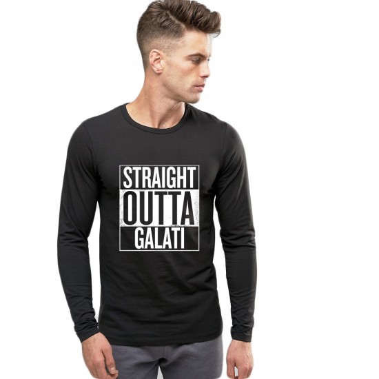 Bluza barbati neagra - Straight Outta Galati