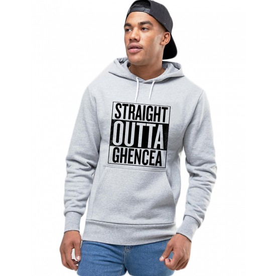 Hanorac Barbati Gri - Straight Outta Ghencea
