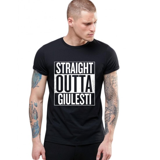 Tricou negru barbati - Straight Outta Giulesti