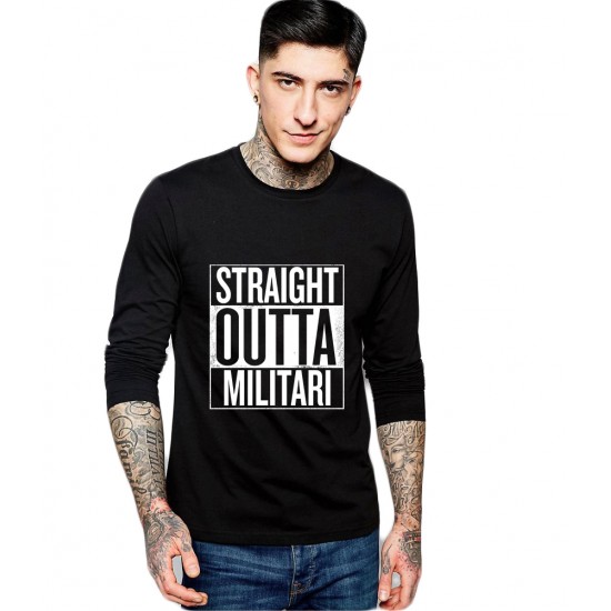 Bluza barbati neagra - Straight Outta Militari