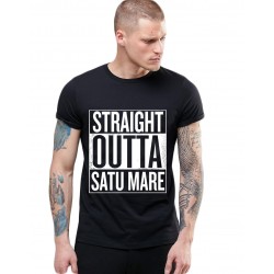 Tricou negru barbati - Straight Outta Satu Mare